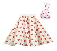 Gonna a pois da bambina, tipo Rock n Roll, stile anni ‘50-‘60 blu Black & Red spot