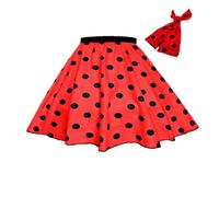 Gonna a pois da bambina, tipo Rock n Roll, stile anni ‘50-‘60 blu Red & Black spot