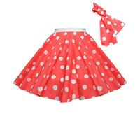 Gonna a pois da bambina, tipo Rock n Roll, stile anni ‘50-‘60 blu Red & white spot