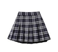 Gonna a Trapezio per Bambine, Gonna Plissettata per la Scuola, Gonna Casual tutù per Bambine, Gonna alla Moda per Bambini (Navy, 4-5 Years)