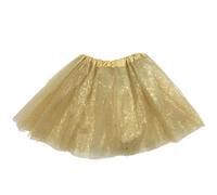 Gonna a tutù dorata glitterata per i più piccoli, tutù a strati da principessa per danza dai 3 agli 8 anni, elastico in vita, perfetto per feste e spettacoli