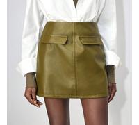 Gonna a vita alta a-line da donna, design semplice a tinta unita, versatile e facile da indossare, silhouette classica a-line che valorizza la figura, mostra un'eleganza raffinata. Adatta per tutte le