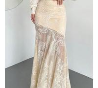 Gonna asimmetrica in vita alta, elegante, romantica, casual, versatile, minimalista, adatta per la città, le vacanze. Abbigliamento da donna autunnale, adatta per andare al lavoro, elegante, sexy, rom