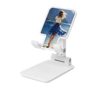 Gonna Blu Donna A Piedi Nudi In Piedi Sulle Rocce Supporto Pieghevole Per Cellulare Angolo Regolabile Altezza Desktop Portatile Cellulare Culla Compatibile Con Tutti Gli Smartphone Bianco Stile