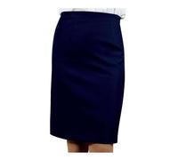 Gonna Cameriera Hostess Losanna Blu Navy con Zip - ISACCO - Receptionist