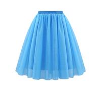 Gonna classica da donna, a 3 strati, sottogonna, in tulle, con fiocco, in stile anni '50, per ballo, per ballo, per carnevale, balli e ragazze, Bule2, L