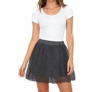 Gonna con paillettes da donna con palcoscenico elegante a tre volanti per la danza contemporanea con design a steli e fluidità di movimento per adulti