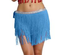 Gonna con paillettes per le donne Carnevale Sexy Strati Frange Catena Catena Fascia Latino Gonna Danza Latina Cravatta Regolabile Boho Party Gonne Sciarpa Hip, 01#_bu1, Taglia unica