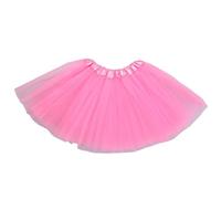 Gonna corta da donna, in tulle, gonna in tulle, per carnevale, costume di carnevale, elegante tutù, mini gonna da danza, costume di carnevale, Colore: rosa., Taglia unica
