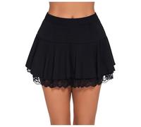 Gonna corta da donna, linea Y2k A, minigonna a vita alta, a quadretti, gotico, punk, mini gonna gotica, in velluto gotico, gonna da donna, a vita alta, orlo in pizzo, velluto, punk, gonna da