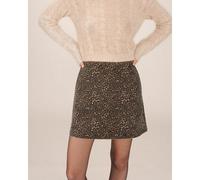 Gonna corta in denim con stampa leopardata SPARTA Altro XL Leopardato