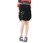 Gonna Corto Donna Desigual Nera In Cotone Mw4 Taglia L EU 42 W32