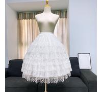 Gonna Crinolina Petticoat Midi A Strati Tutu Tulle Pizzo Strass Frange
