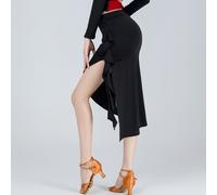 Gonna Da Ballo Latina Per Donna Con Rouches Wrap Salsa Tango Divisa Performance