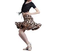 Gonna da Ballo Latino per Ragazze per Bambini con Top Corto, Abbigliamento per La Pratica della Danza, Abito Floreale, Gonne da Ballo per Bambini Salsa Tango Rumba Cha Cha Tango Party Swing Skirt