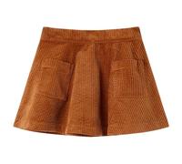 vidaXL Gonna da Bambina con Tasche a Coste Cognac 104