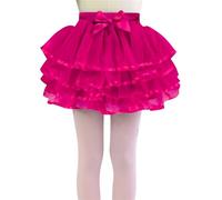 Gonna da bambina in tulle, gonna da balletto, tutù, gonna da balletto, da principessa, mini gonna per feste, carnevale, costume da ballo, da 1 a 10 anni, rosa intenso, 4-5 Jahre
