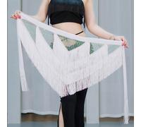 Gonna Da Danza Belly Dance In Tasselli Costume Con Sciarpa Hip Sexy Corto