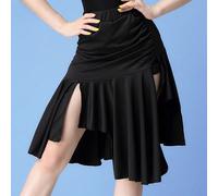 Gonna Da Danza Latina Irregolare Mini Abbigliamento Da Ballo Ruffle Tango Sexy