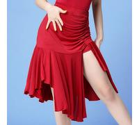 Gonna Da Danza Latina Irregolare Mini Abbigliamento Da Ballo Ruffle Tango Sexy