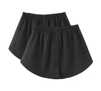 Gonna da donna con estensione della camicia, camicetta elegante, sottogonna sottogonna, regolabile, estensore per la camicia, per l'autunno, l'inverno, accessorio per maglioni, felpe giacche, Nero