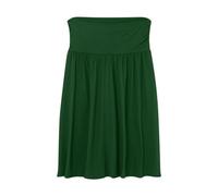 Gonna da donna, con tasche midi con gancio e occhiello, in cotone, da indossare tutti i giorni; con dettagli di design tra cui gonna regular plus sotto il ginocchio con fondo separato increspato
