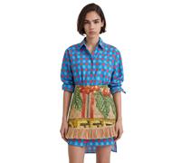 Gonna da donna Desigual x Stella Jean Fresh Coffe con motivo sacco da caffè