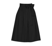Gonna da donna per Oktoberfest con papillon in vita regolabile, stile grembiule, semi-avvolta, accessorio per feste tradizionali, carnevale, feste, feste premaman, Nero , S