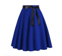 Gonna da Donna Vintage Elegante Gonna Donna Anni '50 Casual Gonna Donna Anni '50 '60 Rock Audrey Abito da a Vita Alta Plissettati in Tinta Unita A Linea Formale Prom Party Sera Abito Feste