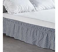 Gonna Da Letto Elastica Regolabile Con Tessuto Antirughe, Vestibilità Comoda For L'arredamento Della Casa, Letti Matrimoniali Queen King, Lussuoso Design Arricciato(Yellow,150 * 200 * 38cm)