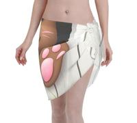 Gonna da Spiaggia Brown Bunny Bottom And Easter Eggs Donna Sarong Multiuso Elegante Bikini Cover Up Gonna, per Pool, Beachwear, Party, Vacanza, 48x140cm