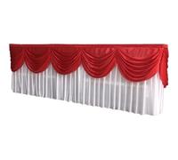 Gonna da tavolo, Con tenda a caduta, decorazione for matrimoni, feste di compleanno, festival, celebrazioni natalizie, banchetti, hotel(Red and White)