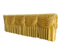 Gonna da tavolo, Con tenda a caduta, decorazione for matrimoni, feste di compleanno, festival, celebrazioni natalizie, banchetti, hotel(Gold)