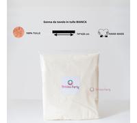 Gonna da Tavolo con Tulle - Made in Italy - Dimensione: 74x420cm