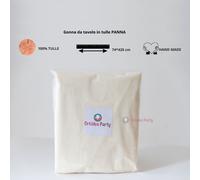 Gonna da Tavolo con Tulle - Made in Italy - Dimensione: 74x420cm