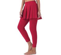 Gonna da tennis da donna a 3/4 leggings con gonna a vita alta, vestibilità stretta, gonna sportiva, tinta unita, elasticizzata, per sport all'aria aperta, traspirante, per tennis, Xs-4Xl, Colore