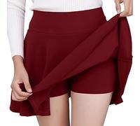 Gonna da tennis da donna con pantaloni interni, mini gonna da golf, con pantaloni, 2 in 1, per lo sport, per lo yoga, per l'estate e lo sport, con pantaloni, gonna a pieghe, RD2, L