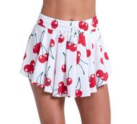 Gonna da tennis da donna Lucky in Love High Waist Cherries On Top - white - Bianco (S)