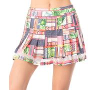 Gonna da tennis da donna Lucky in Love Palm Island Long Under The Palms Skirt - guava - Rosa, Multicolore (S)