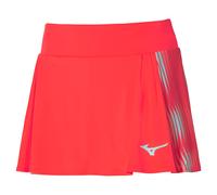 Gonna da tennis da donna Mizuno Printed Flying - fierry coral - Arancione, Rosso (XS)