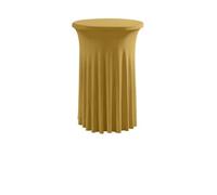 Gonna da tovaglia cocktail in stile elegante, copertura elastica rotonda a forma di girasole for riunioni commerciali bar(Gold,80cm Round 110cm H)