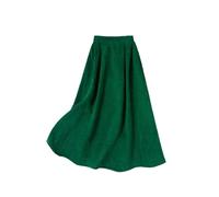 Gonna da ufficio in seta naturale da donna, in garza con elastico in vita, tinta unita, EN8, Taglia unica