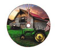 Gonna decorativa per albero di Natale con stampa di un vecchio trattore, con laccetti, decorazione tradizionale per albero di Natale, decorazione per le vacanze