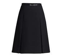 Gonna di Lana Lunga Invernale - Elegante Moda Nero A-Line Gonna Abito Donna Autunno Inverno Vita Alta Casual Slim Signore al Ginocchio Gonne Formali,Gonna al Ginocchio Grandi Dimensioni Donna,Nero,4