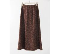 Gonna Donna con Stampa Leopardata Gonna Lunga da Donna Vintage A Line Brown Gonne per Le Donne Gonne Leopardate Calde XL Darkcoffee