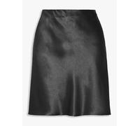 Gonna Donna Mini Gonna Sottile Donne in Raso A Vita Alta Gonne Corte in Raso di Seta da Donna Gonne con Elastico in Vita per Le Donne M Nero