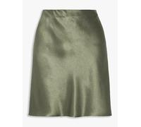 Gonna Donna Mini Gonna Sottile Donne in Raso A Vita Alta Gonne Corte in Raso di Seta da Donna Gonne con Elastico in Vita per Le Donne M ArmyGreen