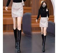 Gonna Donna Mini Rosa Cipria Mademoiselle Coco Tweed 20476