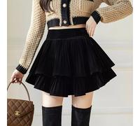 Gonna Donna Mini Tubino Corta Nero Velluto Invernale Mini 41842