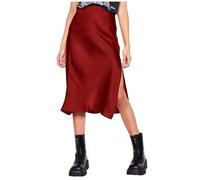 Gonna Donna Sexy da Spiaggia A-Line Maxi Skirt Casual Elastica a Vita Alta Sottoveste Chic ed Elegante Lunghezza al Ginocchio Gonne con Spacco Lavoro, Discoteca, Quotidiano